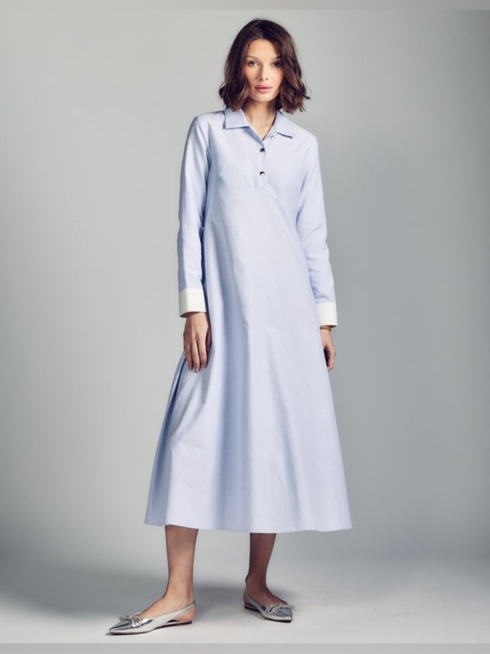 New Aleeza Paris Striped Shirt Dress – Size XS - Picture 7 of 8